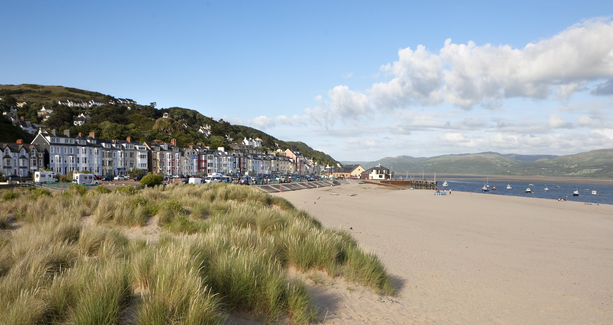Aberdyfi seafront and the Dyfi estuary